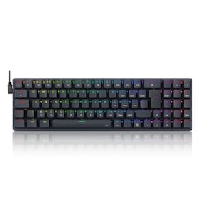 Teclado Mecanico Gamer Ashe Rgb Preto Switch Vermelho Abnt2