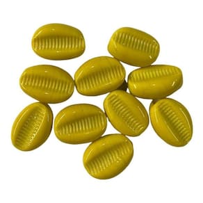 Kit Com 10 Firmas De Búzios 22 Mm Amarelo Gema Murano Guias