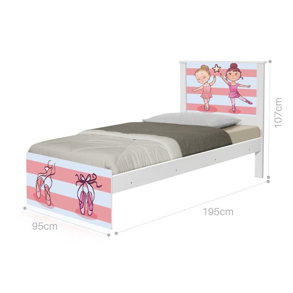 Cama Solteiro Bailarinas