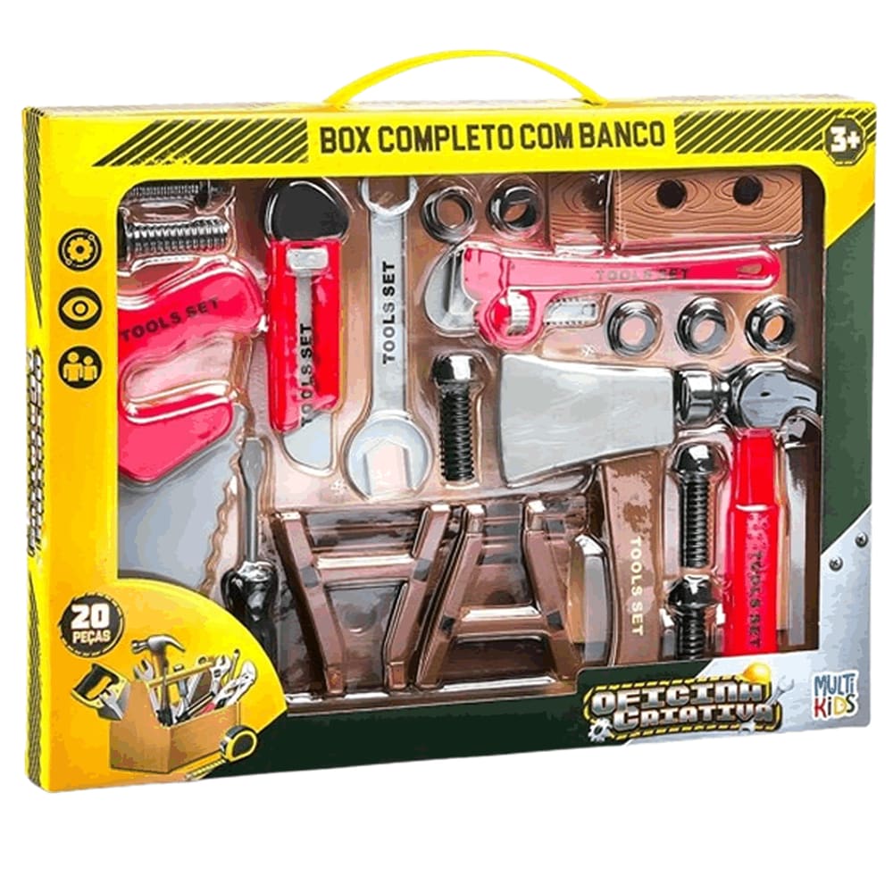 Brinquedo Oficina Criativa Box Acessórios de Construção