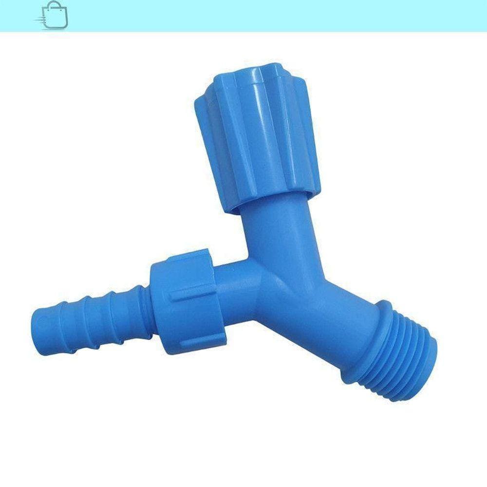 Torneira Para Tanque E Jardim De 1/2 Com Bico 3/4 Cor:Azul