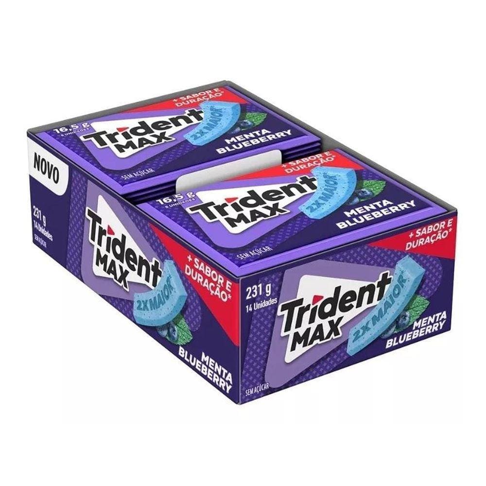 Trident Maxx Menta Blueberry Caixa 14 Unidades 231G