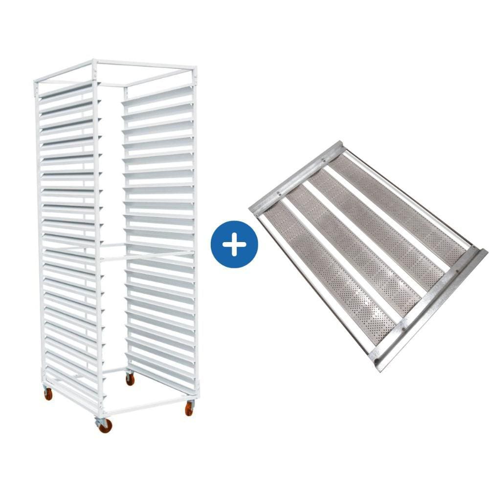 Armário Esqueleto Padaria Panificadora Com 20 Assadeiras Pão Francês 40x60 Pintura Epóxi - Innal