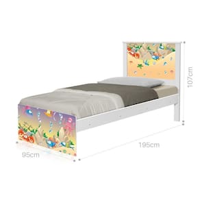 Cama Solteiro Fundo do Mar Feliz com Colchão