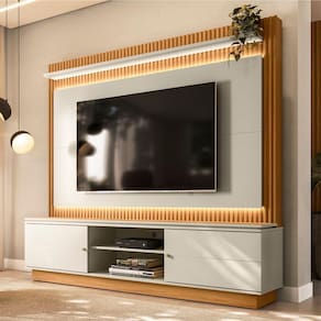 Home para TV ate 75 Polegadas Com Led Bruce Nature Off-White