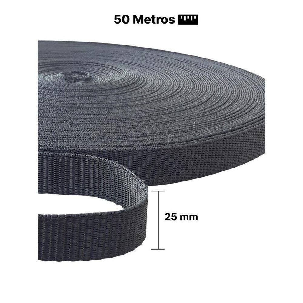 50 Metros Cinta De Amarração Elevação Carga / 25Mm X 400Kg