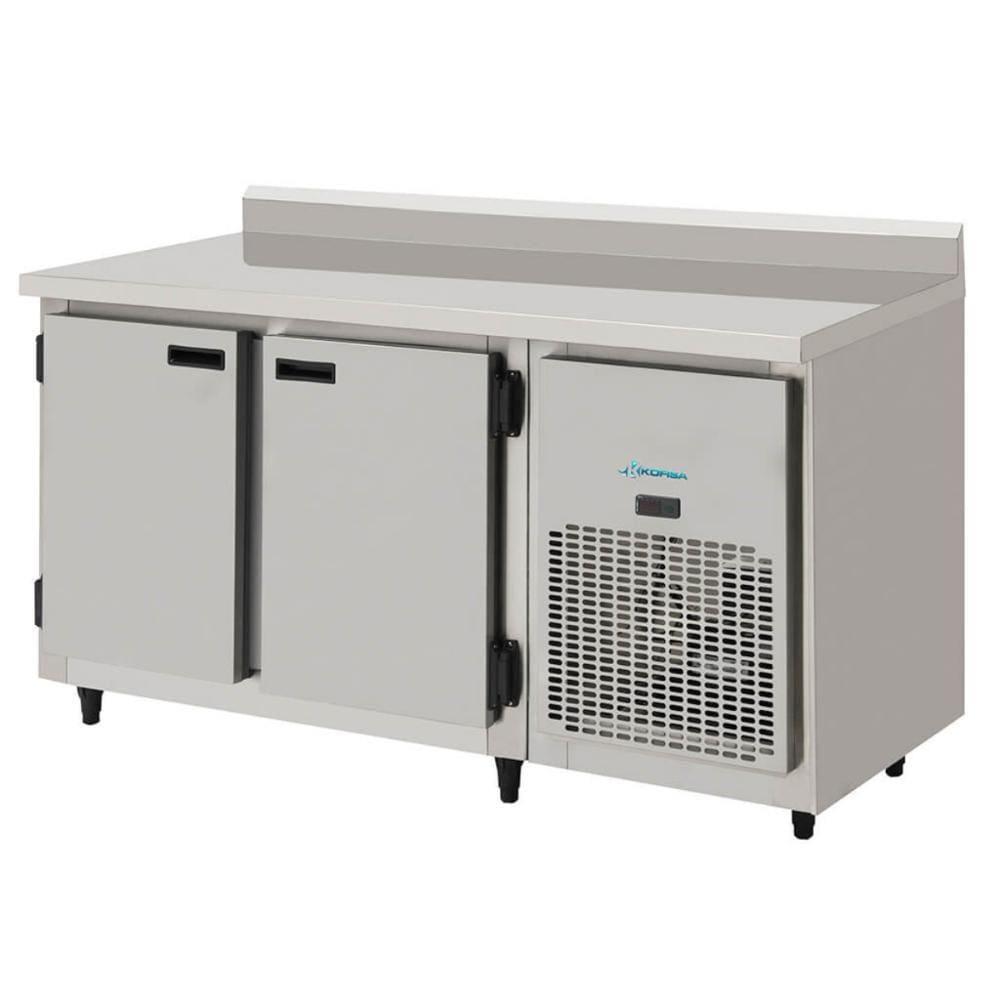 Balcão Serviço Profissional 325 Litros Encosto Inox Escovado 2 Portas 0° a +°7C  - Kofisa