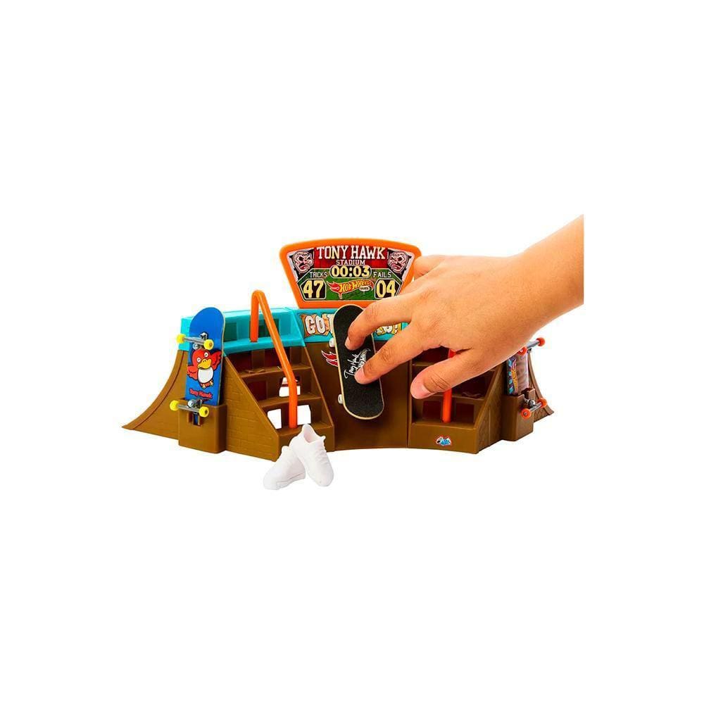 Hot Wheels Skate De Dedo Estádio Conjunto De Rampas Hpg34
