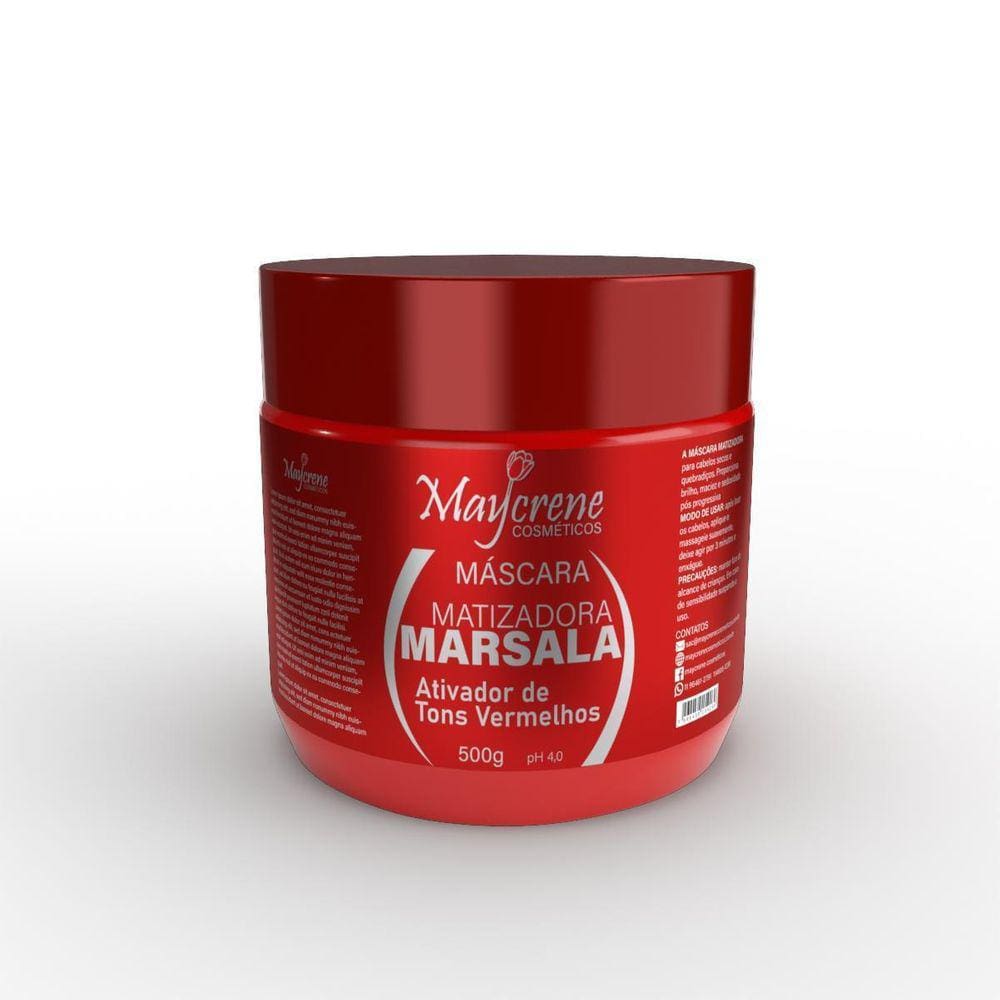 Máscara Marsala Ativador De Tons Vermelho 500G Maycrene