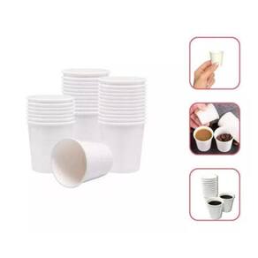 Copo De Papel Branco 60Ml Biodegradável Para Café Com 50 Un.