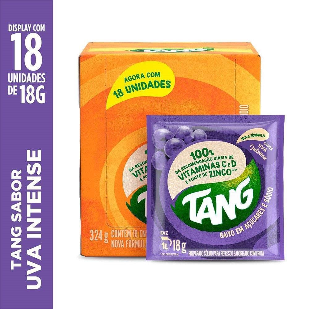 Refresco em Pó Tang Uva Intensa 18g Display com 18 Unidades