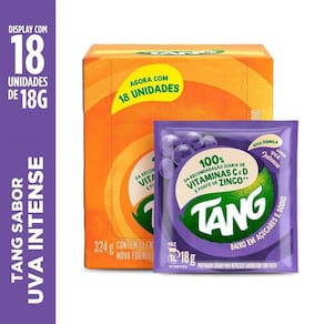 Refresco em Pó Tang Uva Intensa 18g Display com 18 Unidades