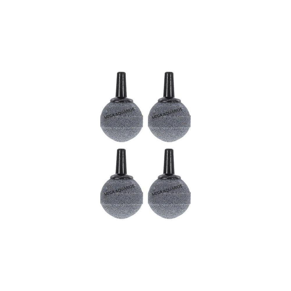 Pedra Porosa Carborundum Bola Aquário 2,5cm - Kit 4 Pedras