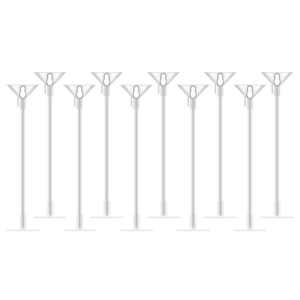 Suporte Para Balão Com Base Vareta Cristal 33Cm Festas 50Uni