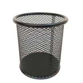 Porta Lápis Aramado Redondo Preto - Wellmix