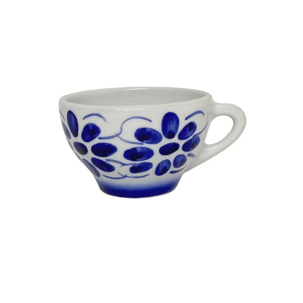 Xicara De Porcelana Para Chá, Pintada A Mão - Colonial 120Ml