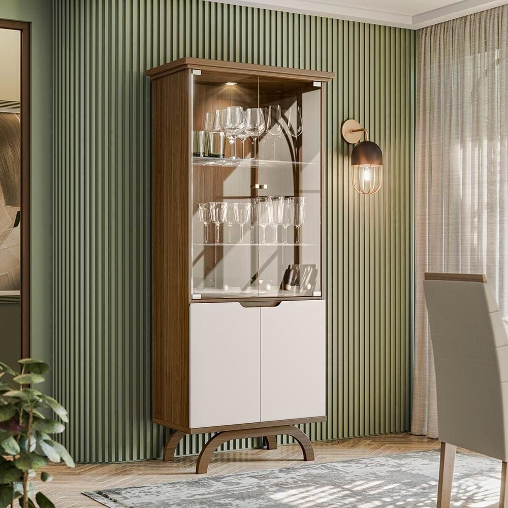 Cristaleira 2 Portas Creta Off White