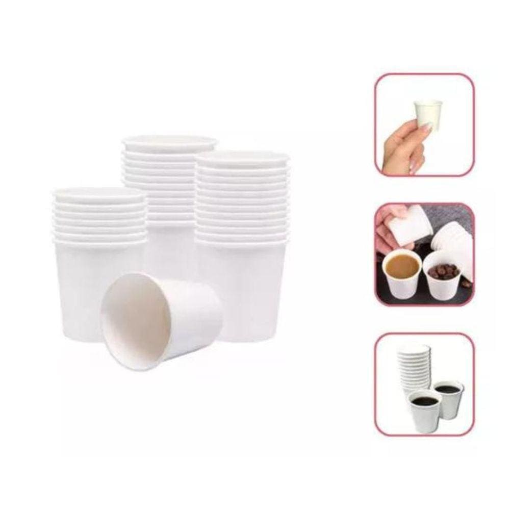 Copo De Papel Branco 60Ml Biodegradável Café Com 400 Un.