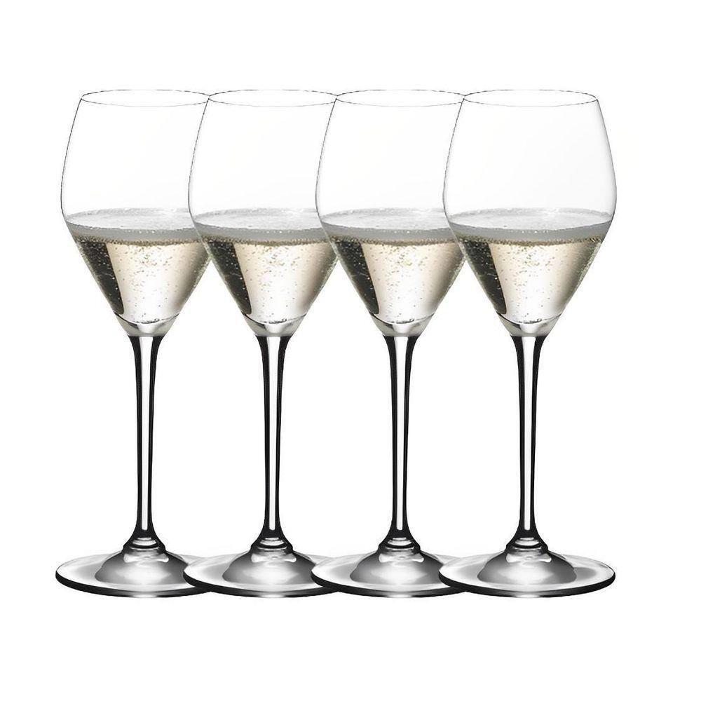 Kit 4 Taças Riedel Heart To Heart Champagne Wine Cristal Top