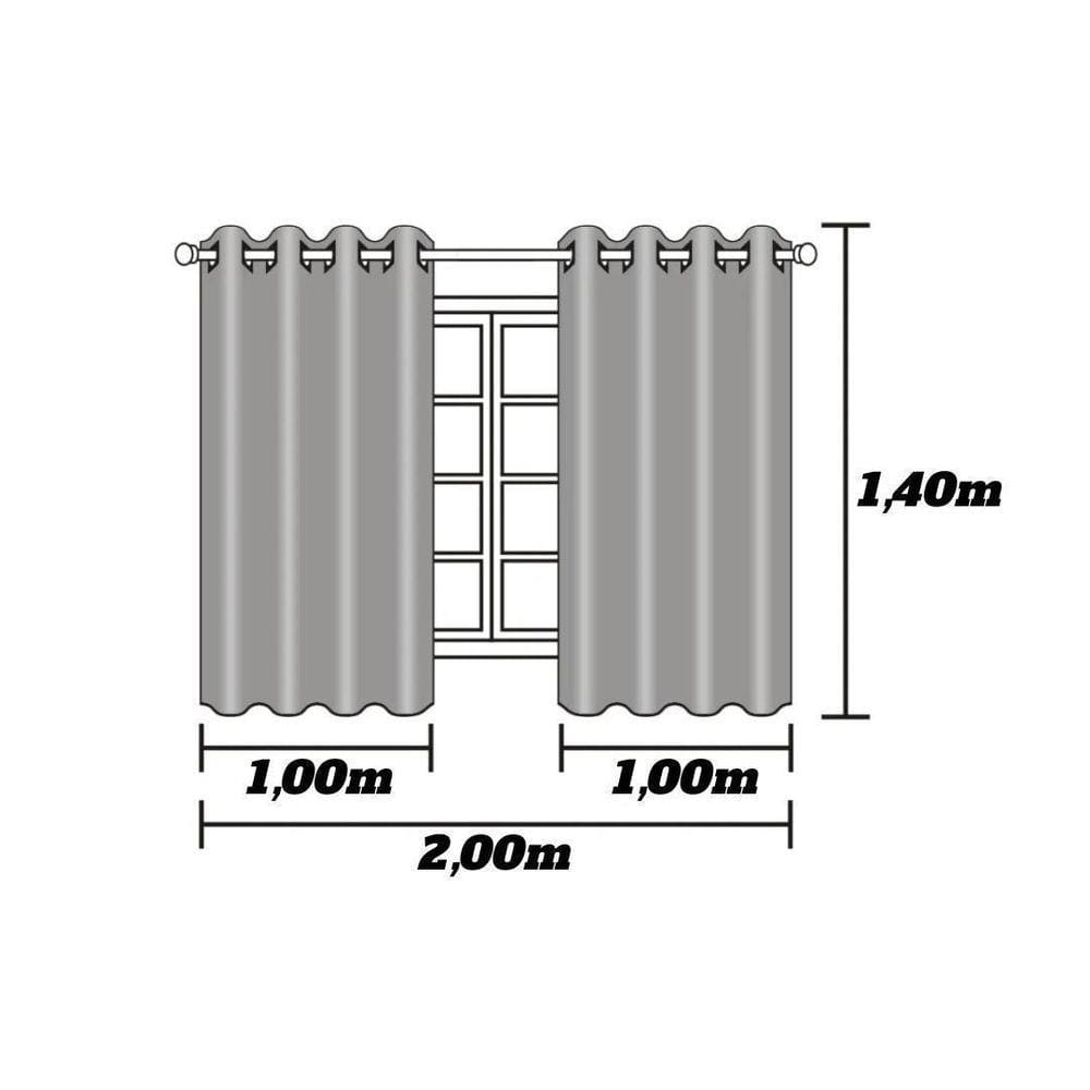 Cortina Blackout Tecido Voil 2,00 X 1,40 Veda Luz Marinho