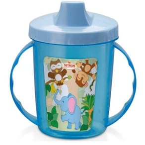 Copo Infantil Bichinhos Com Alça E Bico 320 Ml Rosa - Nitron