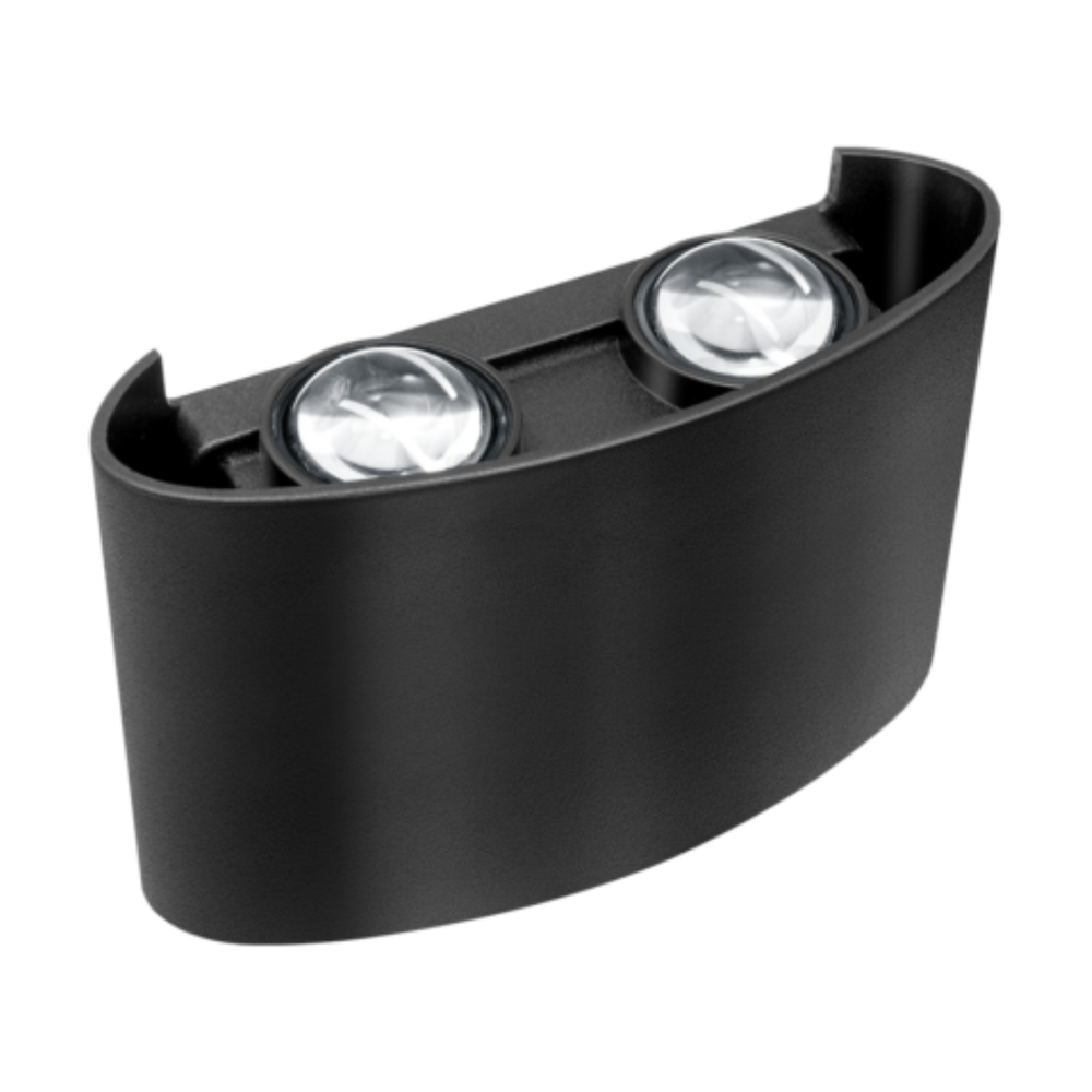 Arandela Led Lentille Double Preta 4W
