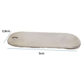 Placa De Identificação Militar Dogtag Em Inox 304 Lote 100U