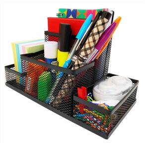 Kit Organizador para Escritório com 4 Partes Preto