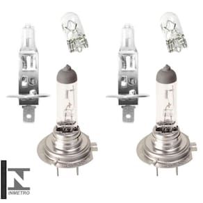 Kit Lampada H1 H7 T10 Farol Alto E Baixo Foco Duplo Lanterna