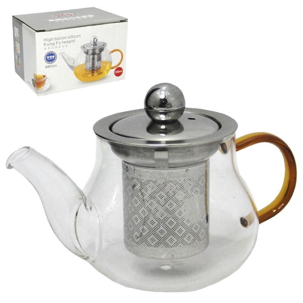 Chaleira Vidro Infusor Bule Vidro Jarra Cha Coador Filtro