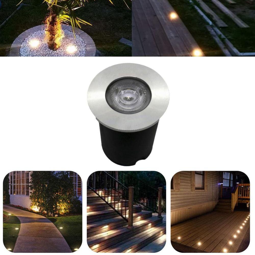 Balizador Spot Pvc Led Smd 1W Luz Branco Quente De Embutir