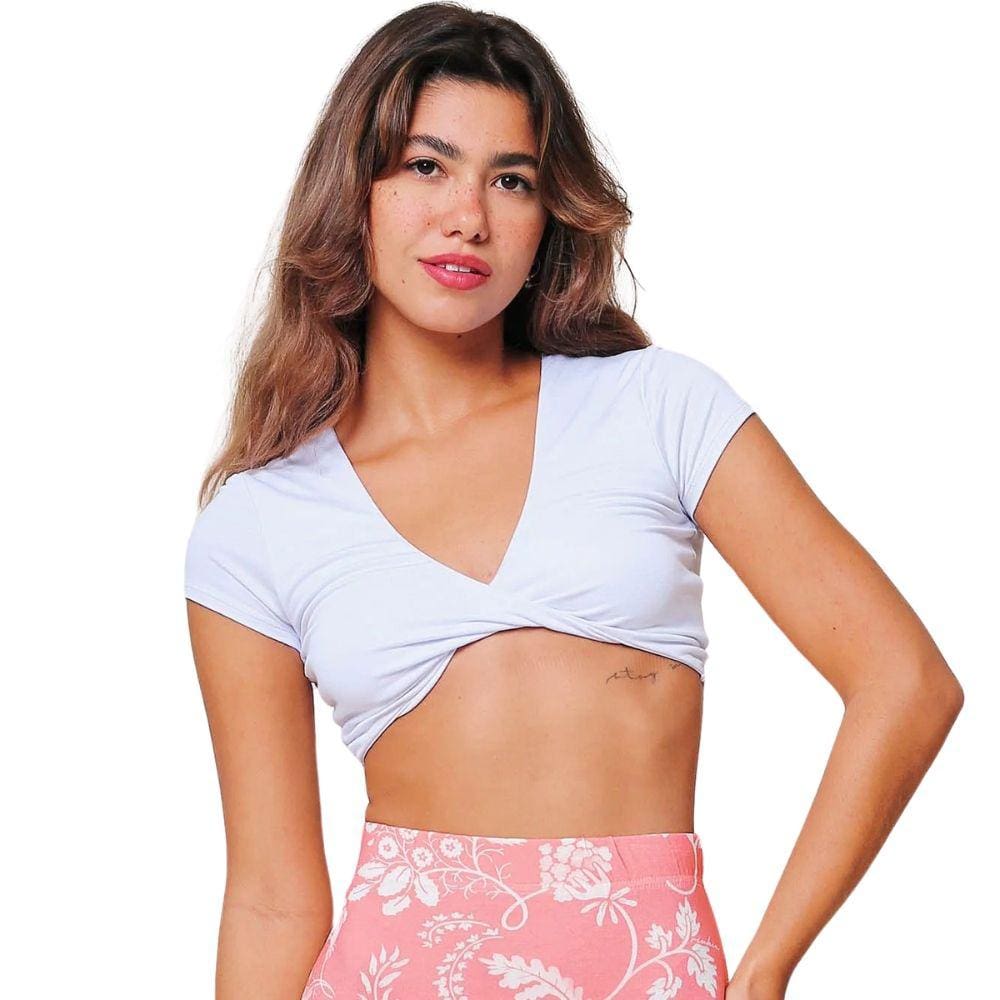 Cropped Top Torcido Sicilia Riu Kiu Branco 10616