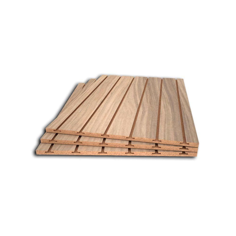 Kit 3 Peças De Painel Canaletado Madeirado Mdf 18Mm 90Cm