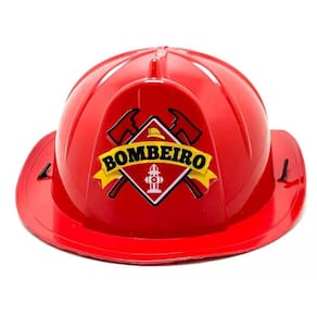 Chapéu Capacete Corpo De Bombeiro Fanstasia Para Festa