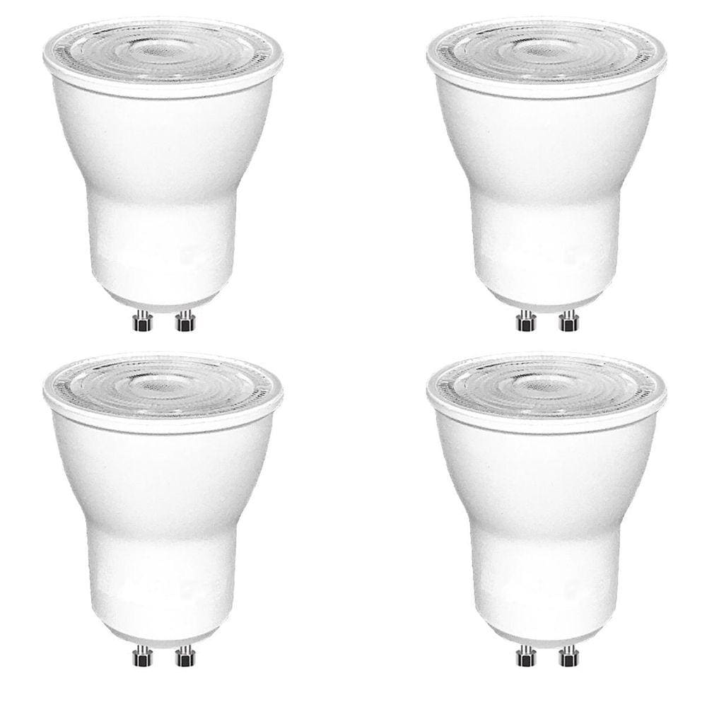 Kit 4 Lampada Led Mini Dicroica Mr11 Gu10 3W Branco Quente