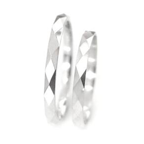 Aliança Namoro 2Mm Prata 950 Facetada Prisma