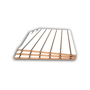 Kit 3 Paineis Canaletado Branco Mdf-18Mm - 90Cm X 60Cm