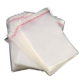 200 Saquinho 8x6 Cm Adesivo Transparente Plástico Furo Saco