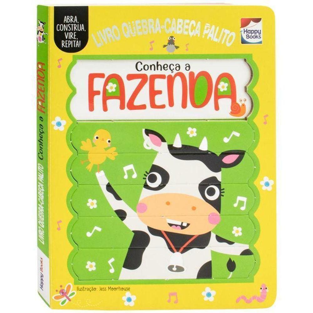 Livro Quebra Cabeça Palito Conheça A Fazenda