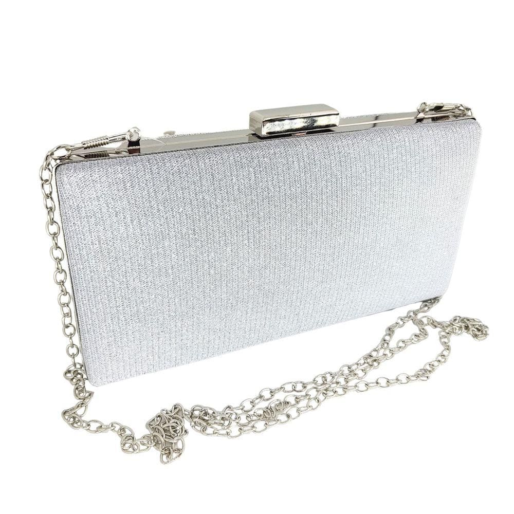Bolsa clutch feminina brilhosa de festa carteira de mão luxo