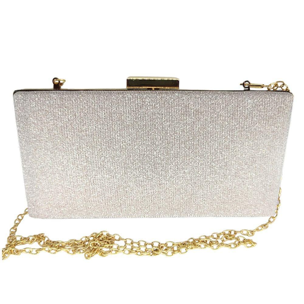 Bolsa clutch feminina brilhosa de festa carteira de mão luxo