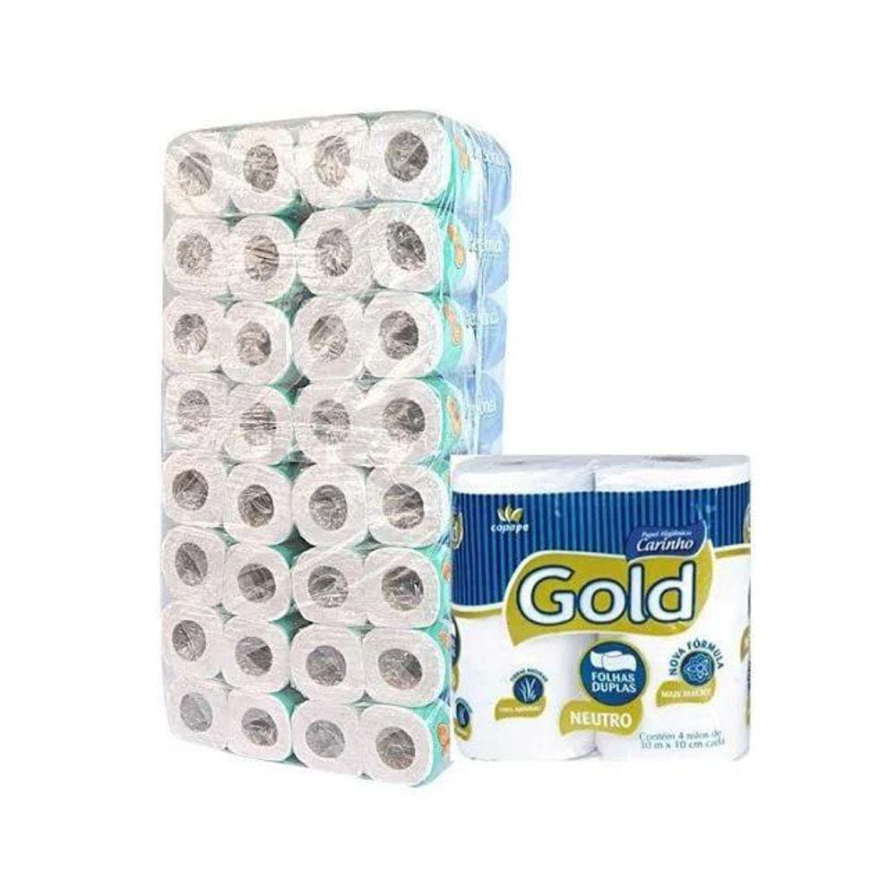 Papel Higiênico Gold - Folha Dupla 30M - 64 Rolos