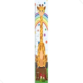 Adesivo De Parede Girafa Regua Crescimento Infantil Girafa