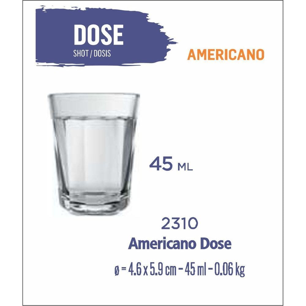Copo De Vidro - Americano Dose 45Ml - 12 Copos