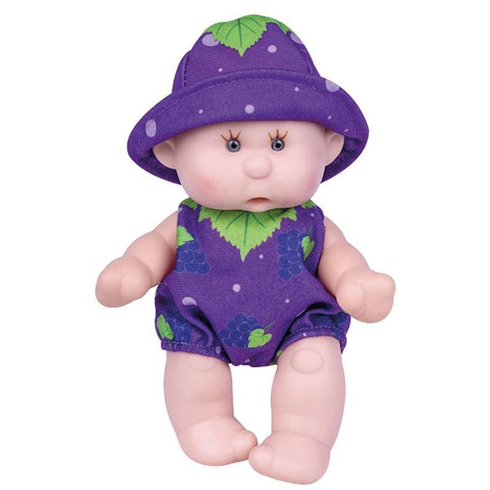 Boneca Bebe Com Cheirinho Fruity Baby Uva 100% Vinil 22 Cm