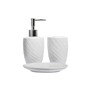 Kit Para Banheiro 3 Peças Cerâmica Belakaza