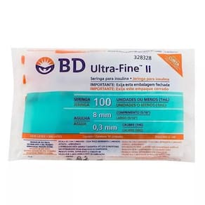 Seringa Descartável Bd 1Ml Com 10Un Ultra Fina Ac 328328