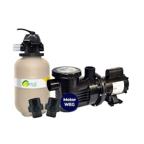 Kit Bomba 1/4cv Dancor + Filtro Para Piscina De Até 17.000