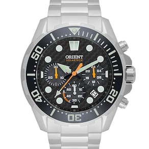 Relógio Orient SolarTerch Prata MBSSC260 P1SX 45mm