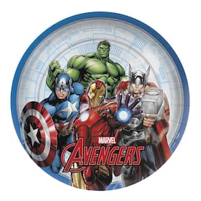 Kit Pratos Avengers Aniversário 12 Unidades 18cm